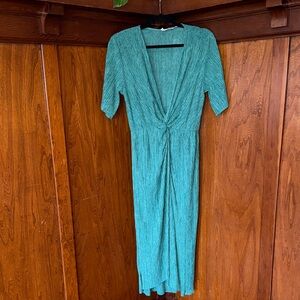 NWT All in Favor Green Midi Dress
